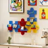 Estante de Almacenamiento Dopamine Puzzle Pegboard, Organizador para Entrada Sin Taladro, Estante de Exhibición de Cajas Sorpresa