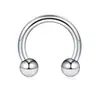 Anéis de Ferradura de Aço Inoxidável Transfronteiriços, Piercings de Nariz, Argolas C Multicores, Piercings Labiais com Ponta de Bola Redonda e Cone, Brincos, Joias para Piercing, Populares na Europa e América