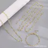 Colar Colorido de Cristal de Imitação Europeu e Americano para Mulheres, Corrente de Metal Elegante Corrente de Clavícula, Colar Longo Simples com Franja Atacado