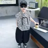 Traje de Verano para Niños, Fresco, Transpirable, Absorbe la Humedad, Camisa Floral Ligera, Conjunto de Dos Piezas sin Mangas de Verano, Traje de Nuevo Estilo
