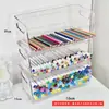 Caja de Almacenamiento para Marcadores Portalápices Giratorio Acrílico Cosméticos Papelería Lápices de Colores Bolígrafo Dormitorio Organizador de Escritorio