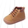 Sapatos para Bebê de 1-2 Anos Primavera e Outono Marrom Cadarço Cano Alto Solado de Borracha Antiderrapante Sapatos Casuais Sapatos para Crianças BLS3031