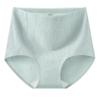 Ropa interior de algodón jacquard de cintura alta para abdomen ~ Nuevo 2024 10A con entrepierna de seda antibacteriana, transpirable, sin costuras, talla grande para mujer