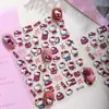 Nuevas Pegatinas de Uñas Caricatura Simple Hello Kitty Lindas Ins 3D en Relieve Decorativas Duraderas Impermeables Autoadhesivas