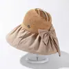 Sombrero de Sol de Ala Ancha para Mujer en Verano, Sombrero de Pescador Anti-UV con Lazo, Se Puede Atar en una Cola de Caballo, Sombrero de Sol para Exteriores