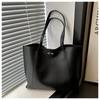 Bolso de mano de gran capacidad para mujer, estilo retro, color sólido, para el invierno, 2024