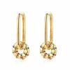 Brincos de Diamante Cravejado de Zircônia Estilo Novo Transfronteiriço, Simples e Versátil, Brincos Elegantes e Estilosos Atacado