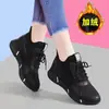 Zapatos de Invierno para Mujer con Suelas Blandas, Zapatos de Caminar de Cuero Versátiles para Mamás, Forrados de Felpa para Calidez, Zapatos Perezosos sin Cordones, Zapatos de Exportación Talla Grande