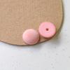 Parche de media pastilla de felpa con flocado de color coreano, accesorios de resina para bricolaje, pendientes, pinza para el cabello, funda de teléfono, material al por mayor