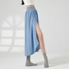 Ropa de Baile Femenina Adulta Falda de Ballet Danza Moderna Práctica Pantalones de Pierna Ancha Ropa para Actuación Pantalones Elegantes con Abertura Alta