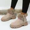 Botas de Nieve Tallas Grandes para Mujer para Comercio Exterior, Nuevo Modelo Invierno 2026, Zapatos de Mujer con Forro de Felpa, Botas Cálidas, Zapatos de Algodón Transfronterizos de AliExpress