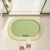 Tapete de Chão para Banheiro Tapete Antiderrapante para Vaso Sanitário Capacho para Entrada Absorvente de Água Tapete para Pés Carpete de Couro para Banheiro Interno Banheiro