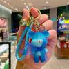 Creative Gradiente de lã urso chaveiro casal urso boneca chaveiro bonito saco pingente Chaveiro de resina