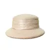Rongmei 2026 Nuevo Sombrero Clásico Hepburn Transfronterizo con Ala Curva, Sombrero de Mezcla de Seda y Lana, Elegante Sombrero de Estilo Francés