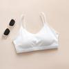 Ropa interior de verano para mujer, fina, con realce de pecho pequeño y almohadilla para el pecho, sujetador integrado sin desgaste, camisola deportiva sin marcas