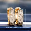 Pendientes de Diseño de Cinturón de Cuero Tachonado Dorado Champagne Personalizados Transfronterizos Europeos y Americanos Dulces Geniales Hip-Hop de Moda Material de Cobre Estilo Irregular