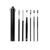 Set de 6 piezas de limpiapiedras de acero inoxidable limpiapiedras de color espiral multiusos cubo de almacenamiento portátil llavero limpiapiedras de resorte