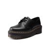 Zapatos Plataforma Bajos 3 Agujeros con Punta Abierta y Perlas 1461Quad Estilo Británico Zapatos Individuales Suela Gruesa Aumentadores de Altura Unisex Zapatos Mary Jane