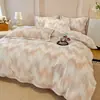 Juego de ropa de cama de 4 piezas, grado A, 100% algodón, 60 hilos, para bebés y niños pequeños, que incluye una sábana bajera de algodón puro, una funda de edredón y una funda de almohada; también disponible como conjunto de tres piezas para estudiantes