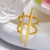 Comercio exterior transfronterizo europeo y americano anillo de corazón con líneas irregulares de acero inoxidable anillo abierto ajustable de nicho de alta gama joyería para manos