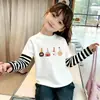 Nuevo conjunto de dos piezas de algodón puro, camiseta básica para primavera y otoño, ropa de otoño para bebé, camiseta elegante de manga larga para niñas