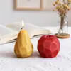 Resina Epoxi 3D Fruta Rombo Cortado Pera y Manzana Vela Aromática Adorno Molde de Silicona Venta al por Mayor