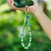 Cordón para Teléfono Estilo Tíbet Original con Borlas Tejidas a Mano del Tíbet, Cadena para Teléfono Estilo Chino con Cuentas de Aventurina Verde, Regalo de Alta Gama