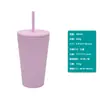 Vaso Sencillo con Popote, Verano Bebida Fría Jugo Refresco, Vaso de Agua de Plástico Portátil de Baja Capacidad, Exclusivamente para Venta Transfronteriza