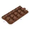 Molde de Silicone para Chocolate Desenho Animado Multiestilo Transfronteiriço Números e Letras Molde de Assar DIY Molde para Fudge Cubo de Gelo
