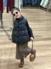 Invierno 2024 Nuevo Ropa Infantil Coreana Niñas Nicho Capullo Chaleco Acolchado Chaleco Chaqueta Pantalones hasta el Tobillo