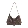 Bolsa de Motocicleta Retro de Nicho Coreana para Mujer Bolso Tote de Cuero Suave Bolso Versátil Simple de Hombro Único o de Mano Nuevo Llegado Otoño 2026
