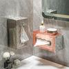 Caja de papel transparente al por mayor para colgar en la pared, almacenamiento de toalla de baño para inodoro, caja de pañuelos, caja de papel para inodoro