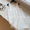 Vestido Camisola Branco Elegante, Único, Bonito, Estiloso, Versátil e de Alta Qualidade para Mulheres com Decote em V para Usar por Cima