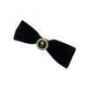 Pinza para el Cabello con Forma de Corazón y Lazo de Terciopelo Negro, Estilo Chanel, Elegante Accesorio Vintage Francés para el Cabello