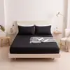Funda de cama de color sólido con lijado agradable para la piel transfronteriza, individual y doble, bolsa de cama de Taiwán, funda protectora de colchón Simmons, funda antipolvo al por mayor