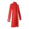 Halloween Amazon Abrigo Europeo y Americano para Hombre Color Sólido Moda Steampunk Retro Uniforme para Hombre Cuello Alto Ropa