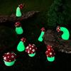 Luminoso Estéreo Mini Lindo Pequeño Hongo Joyería Decoración Accesorios Hechos a Mano Micro Paisaje DIY Adornos de Resina Venta al por Mayor