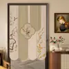 Cortina de Puerta Creativa con Forma y Diseño Impreso para Privacidad, Cortina Divisoria sin Taladro, Estilo Chino Nuevo con un Toque Artístico de Alta Gama, Cortina Decorativa