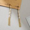 Pendientes de plata S925 con borlas y perlas de Corea del Sur, con degradado, estilo coreano, temperamento femenino, tendencia de moda, pendientes personalizados.
