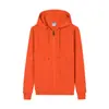 Otoño e invierno Nuevo cárdigan con capucha y cremallera de forro polar acolchado suéter abrigo de color liso logo de fábrica texto Hombres