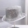 2026 Nuevo Estilo de Moda Sombrero Versátil Hecho de Papel de Vidrio y Tela No Tejida, con Cuerpo Brillante, Sombrero de Sol Ligero y Transpirable