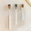 Novo Suporte Simples para Escova de Dentes com Tampa, à Prova de Poeira, Sem Furos, Rack de Armazenamento de Escovas de Dentes Montado na Parede para Escovas de Dentes Elétricas