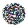Directo de fábrica 4-8 piedra negra con cuentas moldeadas chapadas en mineral negro cuentas sueltas accesorios para pulsera collar DIY venta al por mayor de cuentas