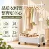 Perchero de pie para comercio exterior, perchero vertical simple para dormitorio del hogar, entrada de puerta, almacenamiento integrado con ruedas, almacenamiento