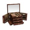 Joyero de madera creativo para guardar pendientes y joyas, caja para pulseras y collares.