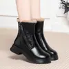 Botas de Mujer con Forro de Felpa y Suela Gruesa con Cremallera Lateral Conveniente, Elegantes y Cómodas, No Asfixian los Pies, Botas de Algodón Calientes de Moda para Invierno
