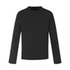 Camiseta Simple de Manga Larga Estilo Americano 11Kn para Hombre y Mujer, Corte Holgado Básica Deportiva Absorbente de Humedad y Transpirable Camiseta Base para Capas