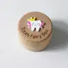 Caja Redonda para Dientes de Madera Caja de Almacenamiento de Dientes Infantiles Caja de Almacenamiento de Cabello Fetal y Cordón Umbilical Caja de Recolección de Cenizas de Animales