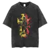 T-shirt Streetwear Europeia Transfronteiriça Masculina Camiseta Harajuku Japonesa
