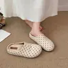 Pantuflas de lunares suaves estilo ins para ir al trabajo, nuevas 2026, versátiles, de punta redonda, antideslizantes, estilo Birkenstock, para mujer